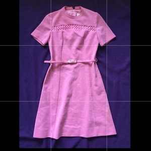 Vintage Midi Dress Made in UK🇬🇧 Pretty in pink!